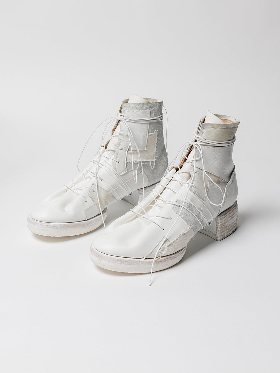 DUELLUM（デュエラム）PATCHED BOOTS (WHITE STITCHED) （パッチワーク 