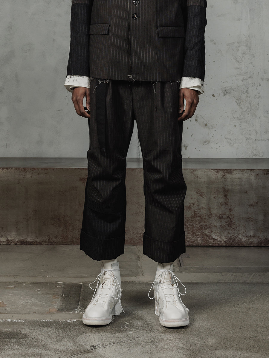 DUELLUM（デュエラム）PATCHED WIDE CROPPED TROUSERS （パッチワーク 