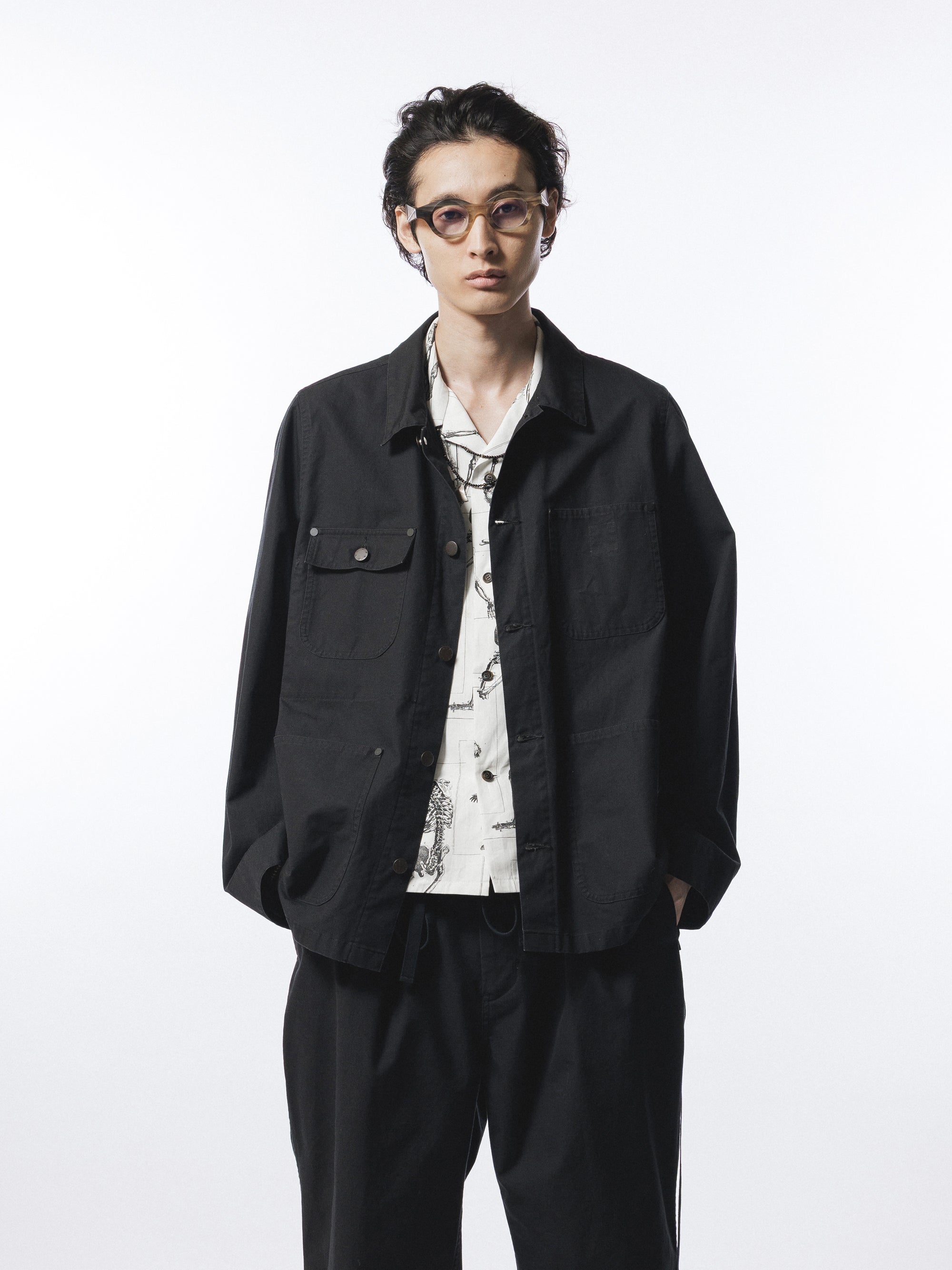 yori コットン中綿ジャケット ISO] （イソウ） Water-repellent cotton Chore Jacket（撥水リップス