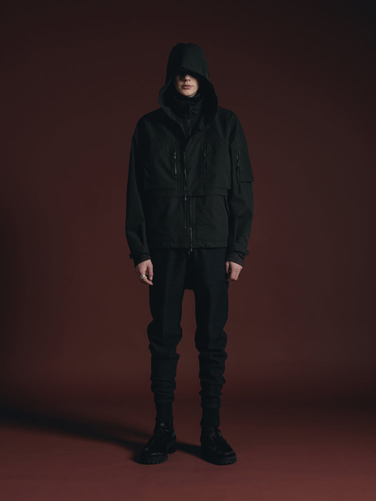 
                  
                    WATER REPELLENT HOODED JACKET
                  
                