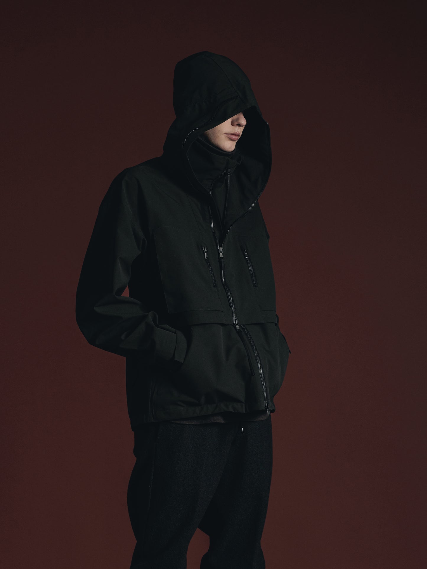 
                  
                    WATER REPELLENT HOODED JACKET
                  
                