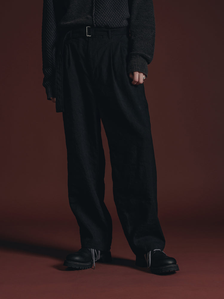 
                  
                    WOOL/LINEN WIDE TROUSERS
                  
                