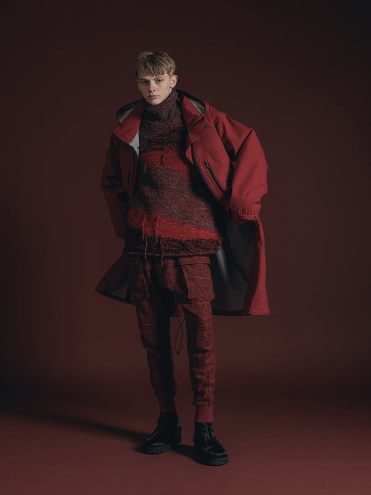 
                  
                    WOOL/LINEN RED PLAID CARGO PANTS
                  
                