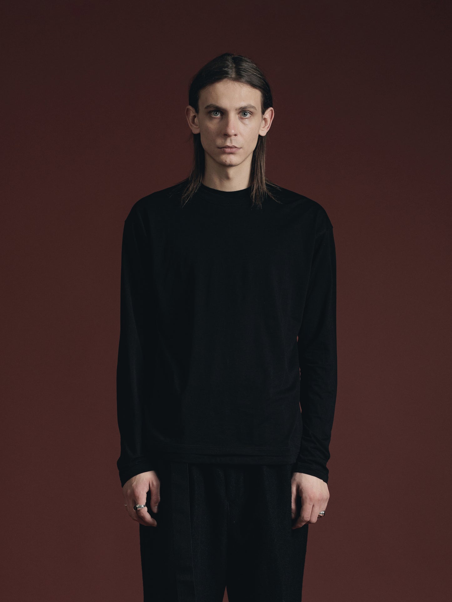 
                  
                    COTTON/CASHMERE LONG SLEEVE T
                  
                