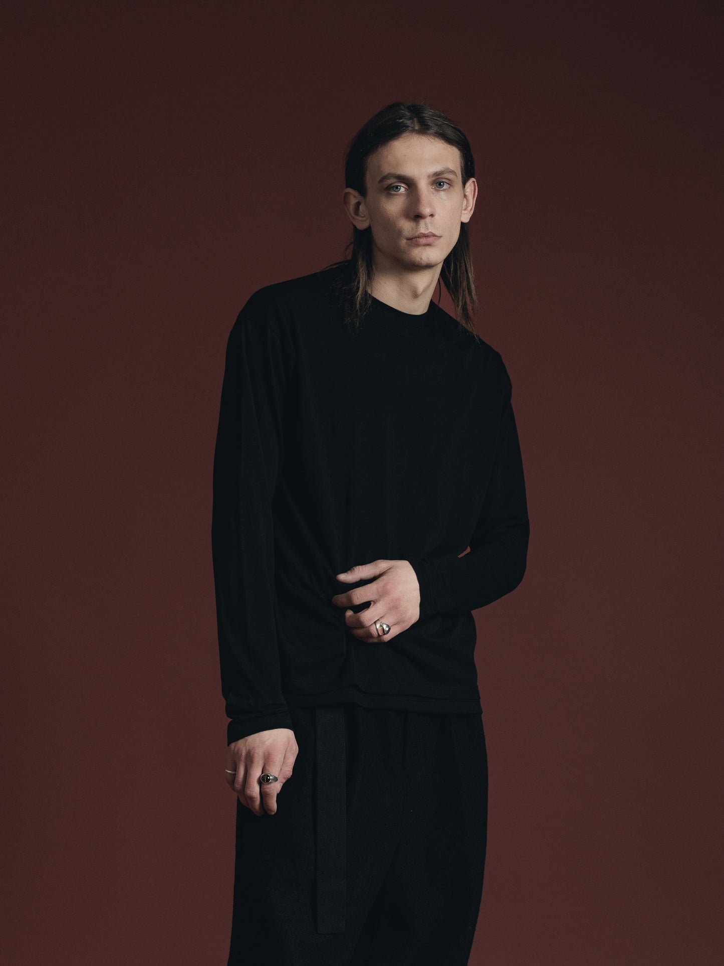 
                  
                    COTTON/CASHMERE LONG SLEEVE T
                  
                