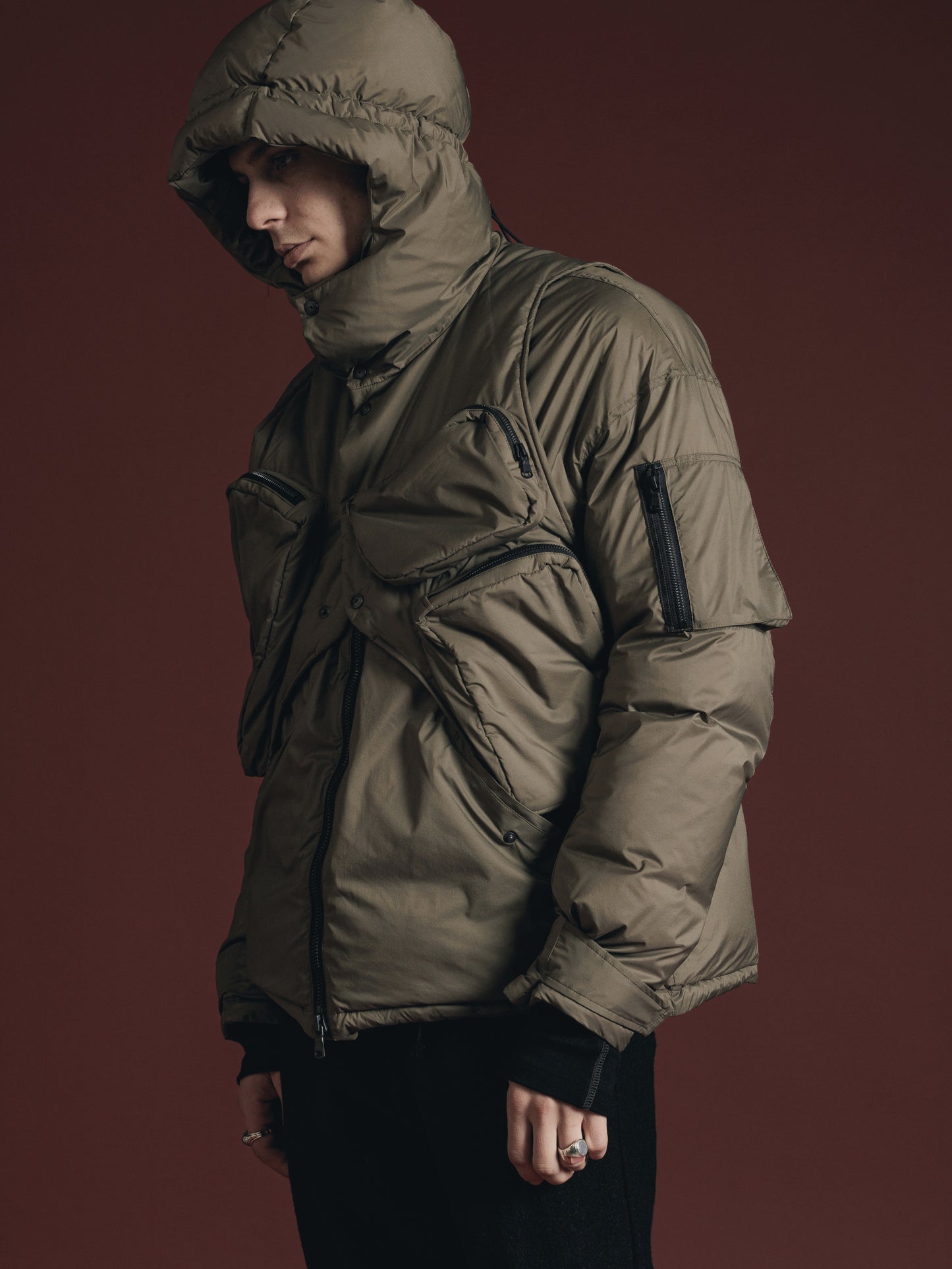 
                  
                    LAYERED DOWN JACKET
                  
                