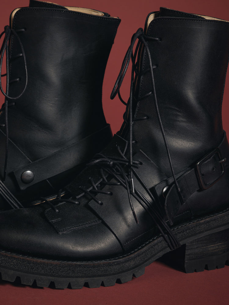 
                  
                    LAYERED LACE UP BOOTS
                  
                