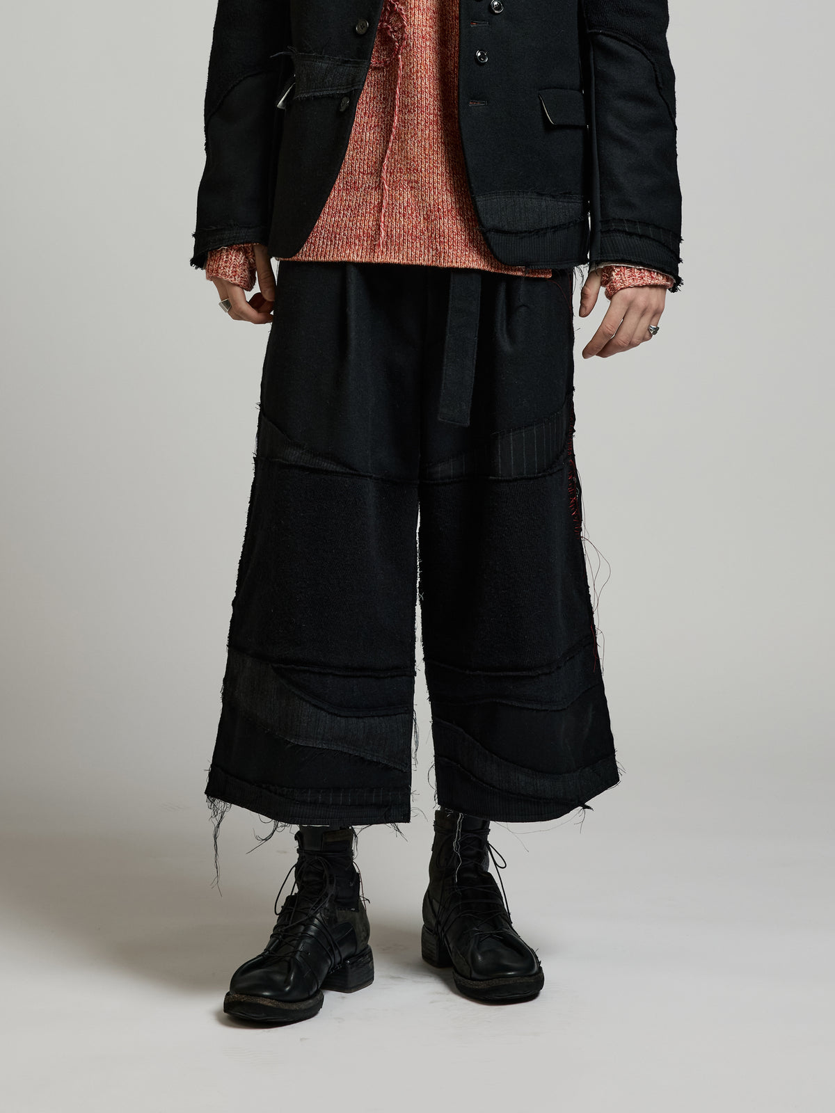 DUELLUM（デュエラム）PATCHED CROPPED PANTS （パッチワークワイド 