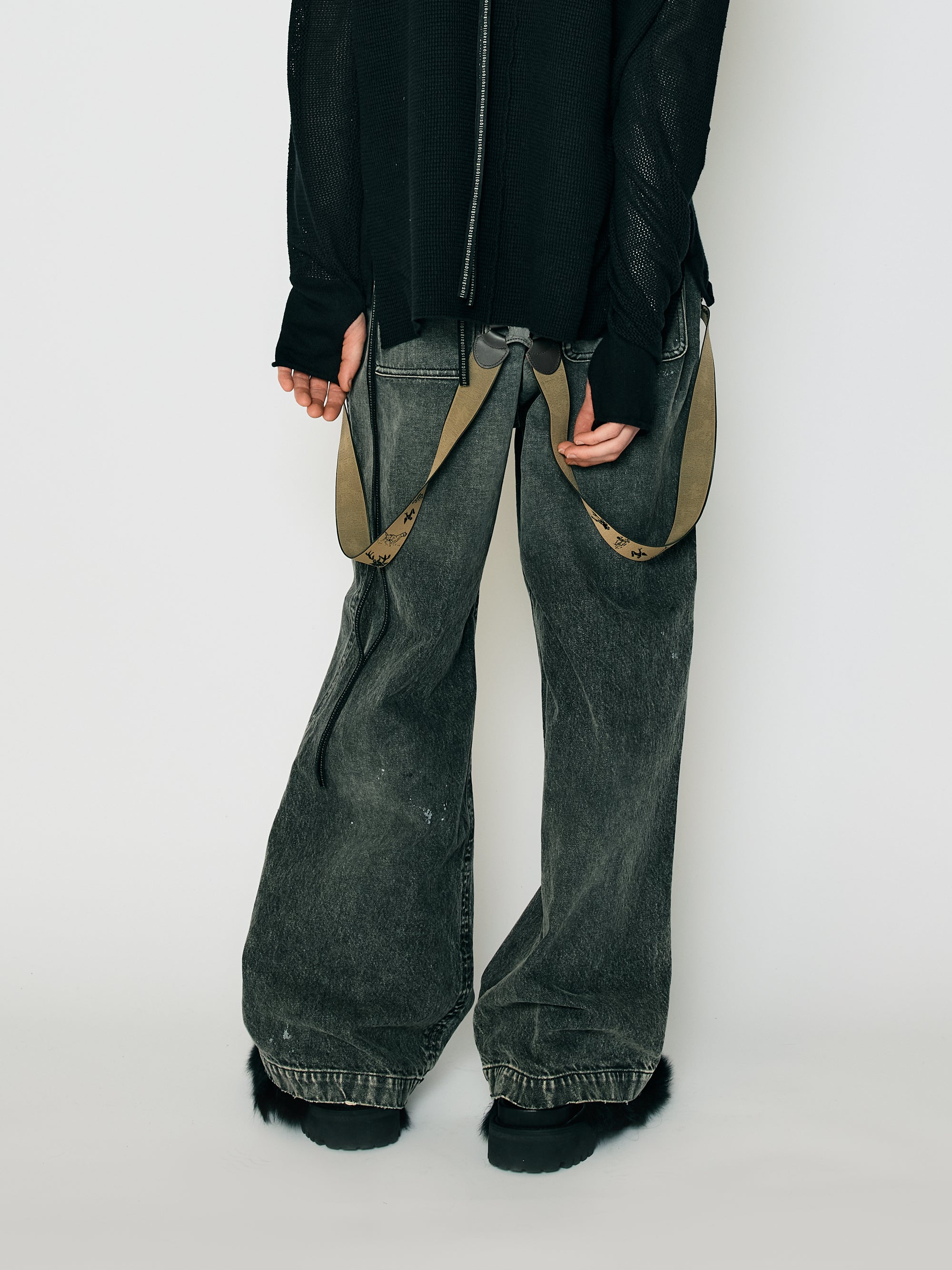 ANACHRONORM　ダメージリペアトラウザーデニム　34 ANACHRONORM ダメージリペアトラウザーデニム 34