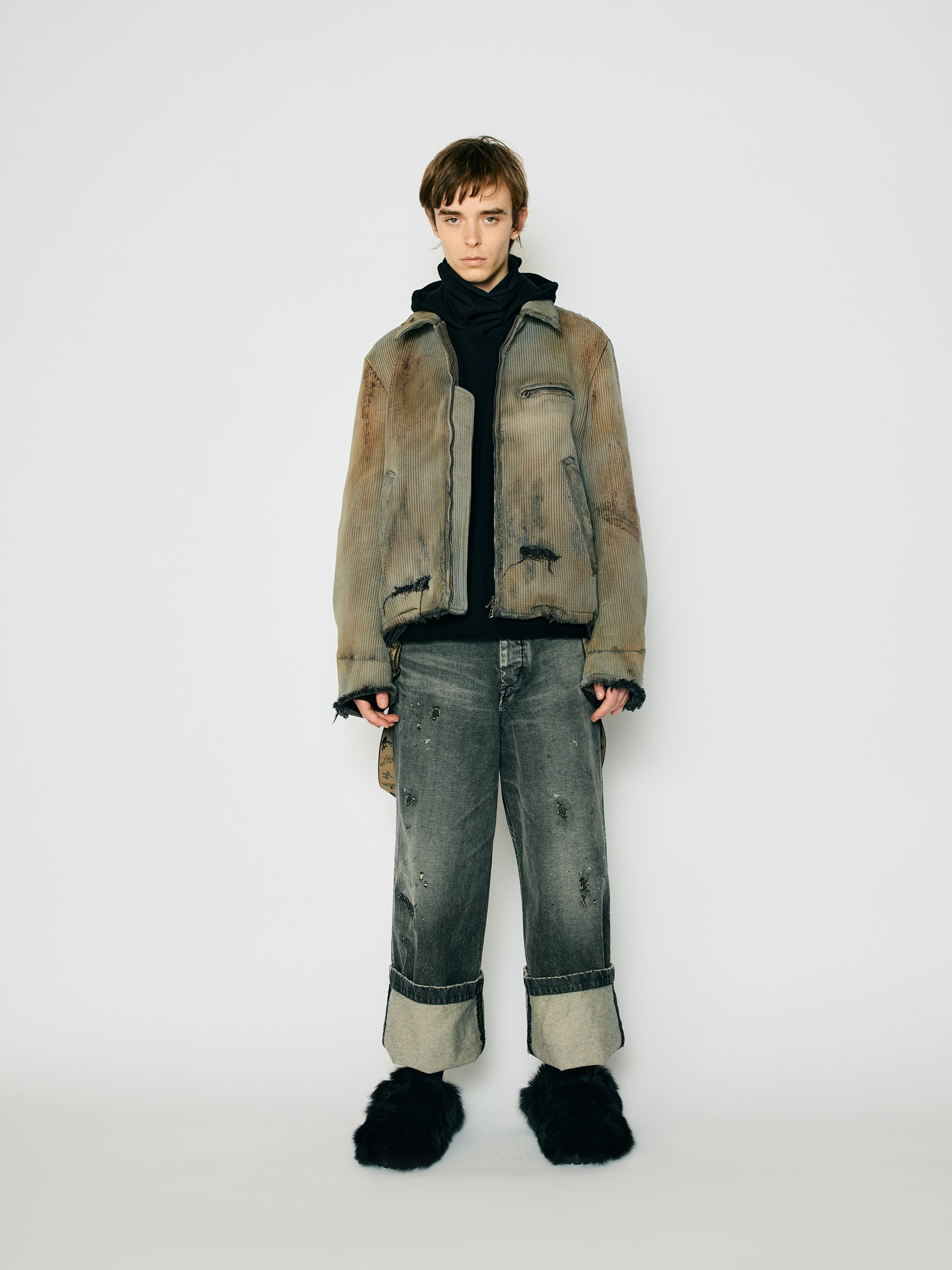 ANACHRONORM　ダメージリペアトラウザーデニム　34 ANACHRONORM ダメージリペアトラウザーデニム 34 2025年最新