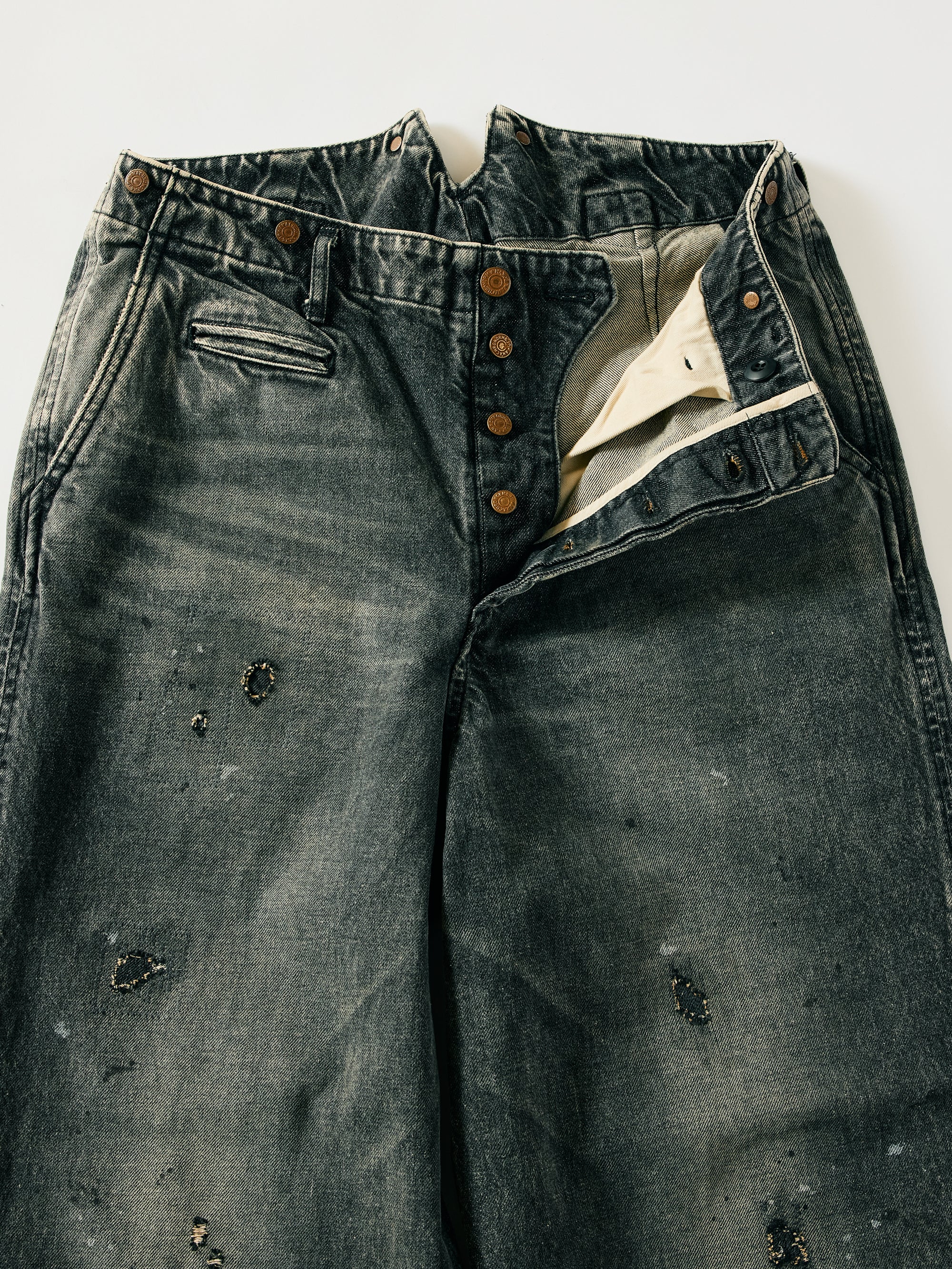 ISO]（イソウ） ×ANACHRONORM Damaged Denim Baggy Trouser（アナクロ
