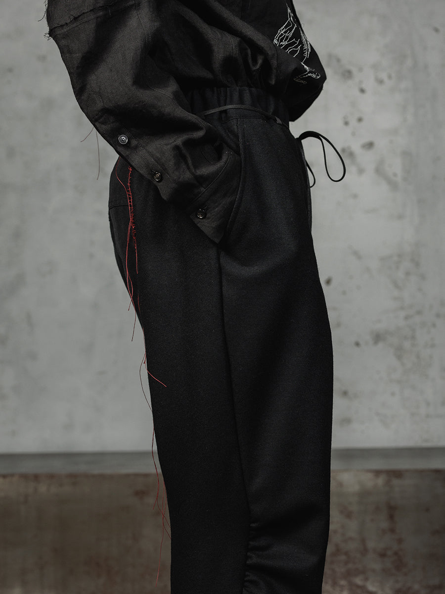 DUELLUM DRAWSTRING TROUSERS (wool linen jogger pants) – The DUELLUM DRAWSTRING TROUSERS (wool linen jogger pants) – The