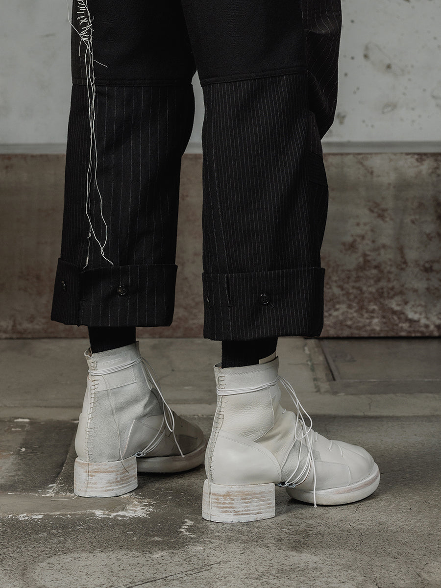 専用です! february6 ジュテーム★ジュテームインサート付き! DUELLUM（デュエラム）PATCHED BOOTS (WHITE STITCHED) （パッチワーク
