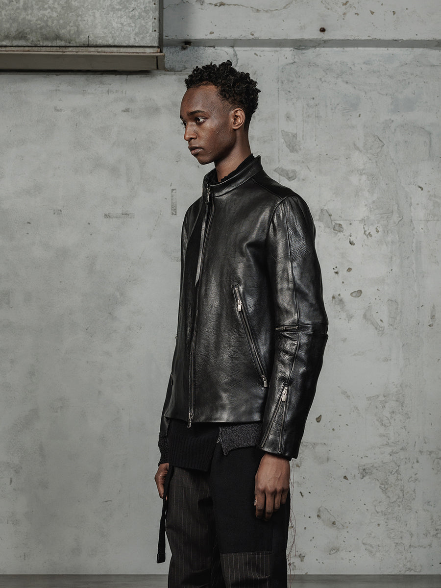 極上品質♫美品☆THE VIRIDI-ANNEレザージャケット 定価14万 The Viridi-anne ワイドパンツ レザージャケットスタイル -FASCINATE