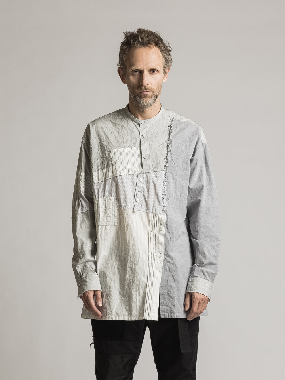 STRIPE COLLAGE SHIRT