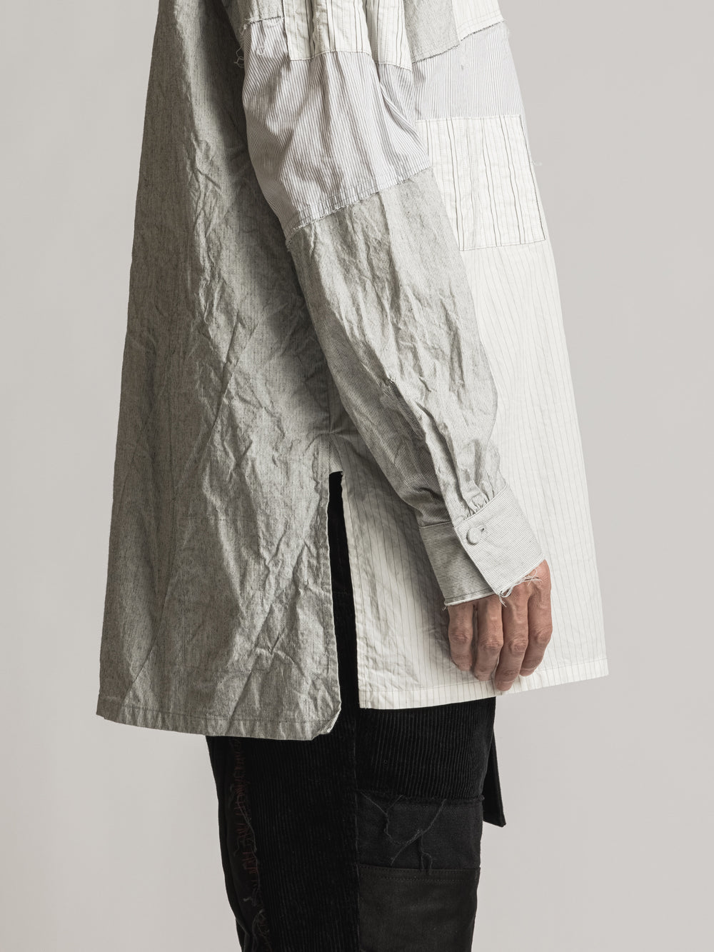 
                  
                    STRIPE COLLAGE SHIRT
                  
                