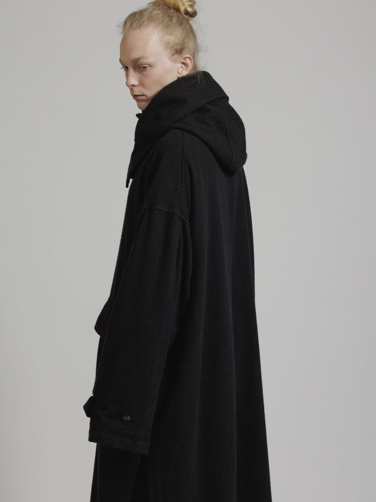 
                  
                    OBJECT DYE WOOL HOODED COAT
                  
                