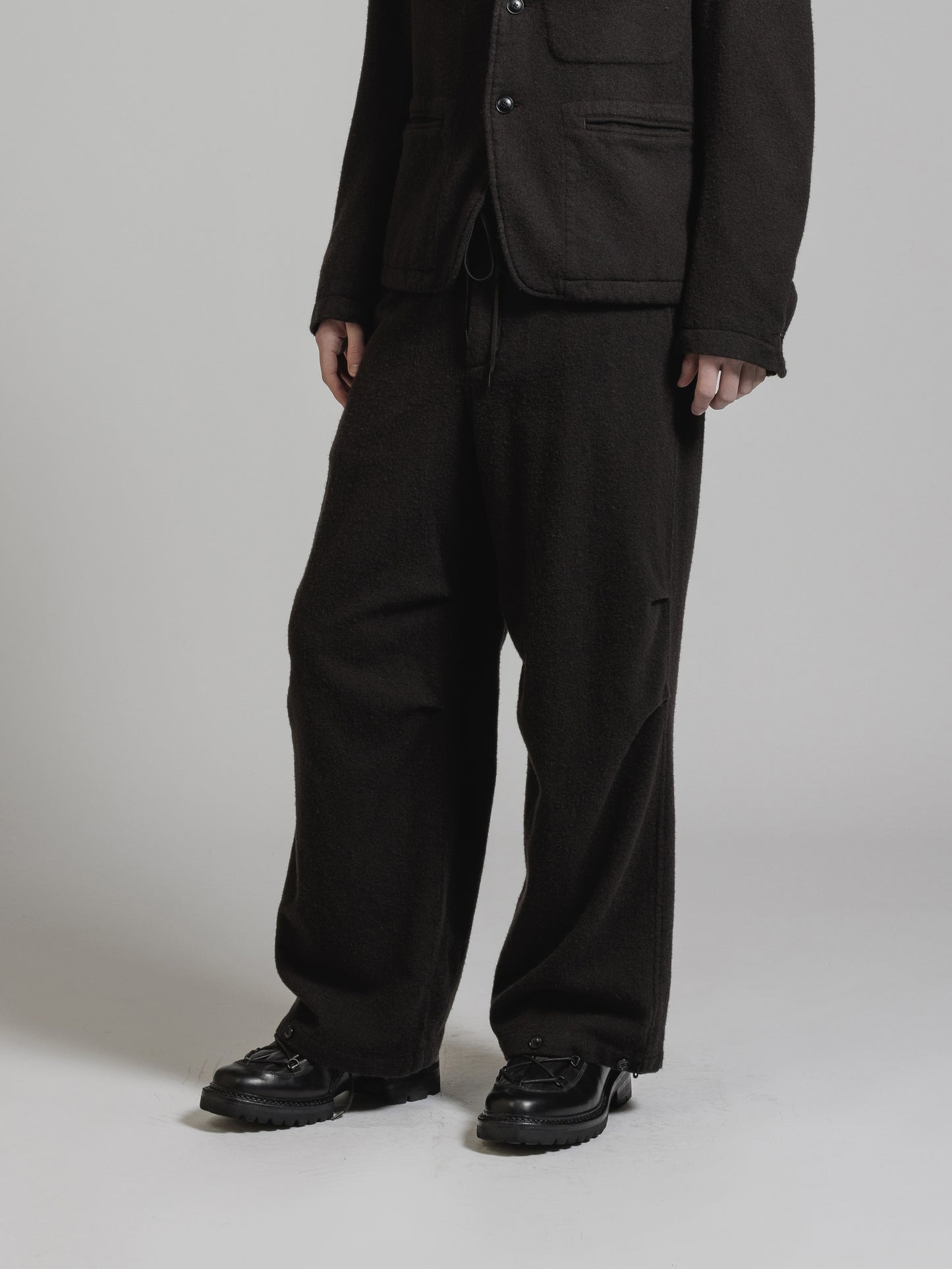 
                  
                    OBJECT DYE WOOL WIDE PANTS
                  
                