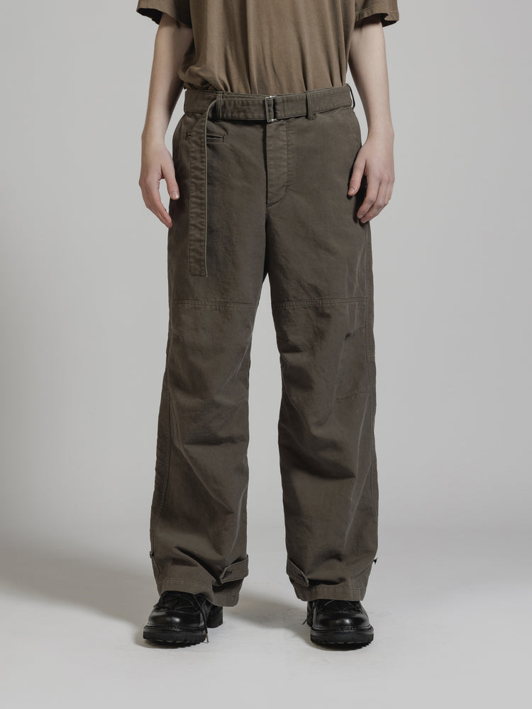 
                  
                    GARMENT DYE COTTON WIDE PANTS
                  
                