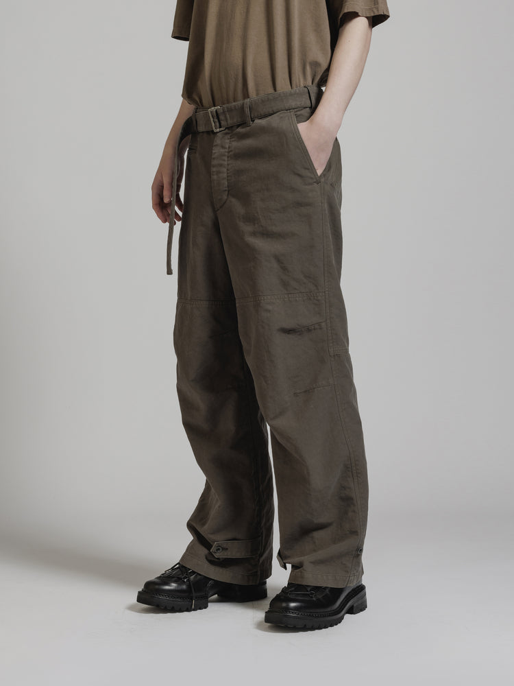 
                  
                    GARMENT DYE COTTON WIDE PANTS
                  
                