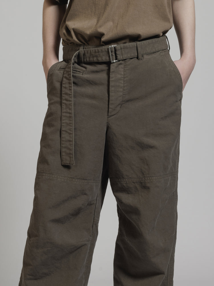 
                  
                    GARMENT DYE COTTON WIDE PANTS
                  
                