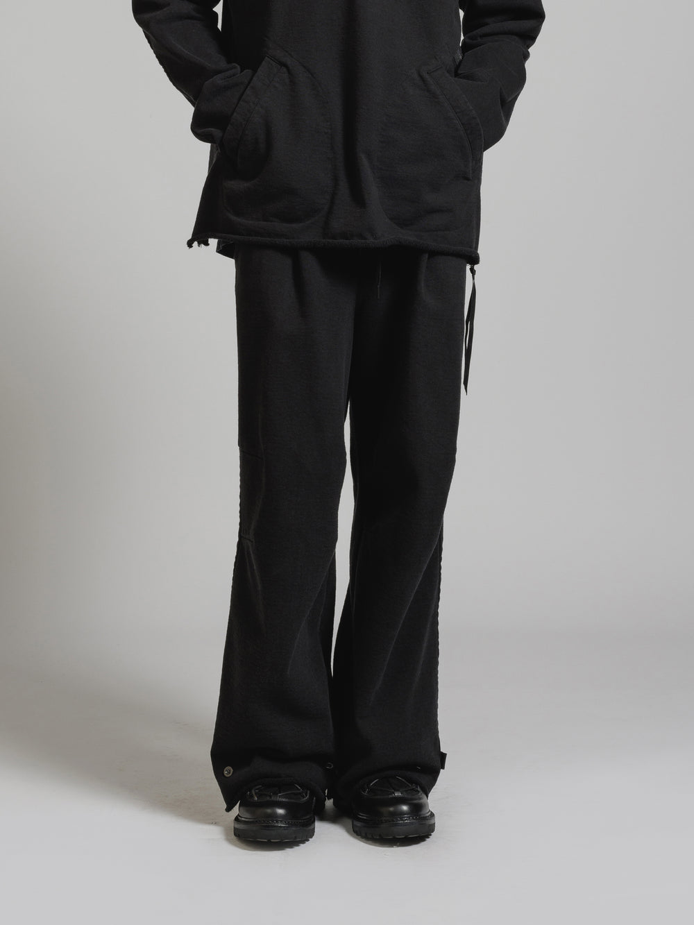 GARMENT DYE HEAVY JERSEY WIDE SWEAT PANTS