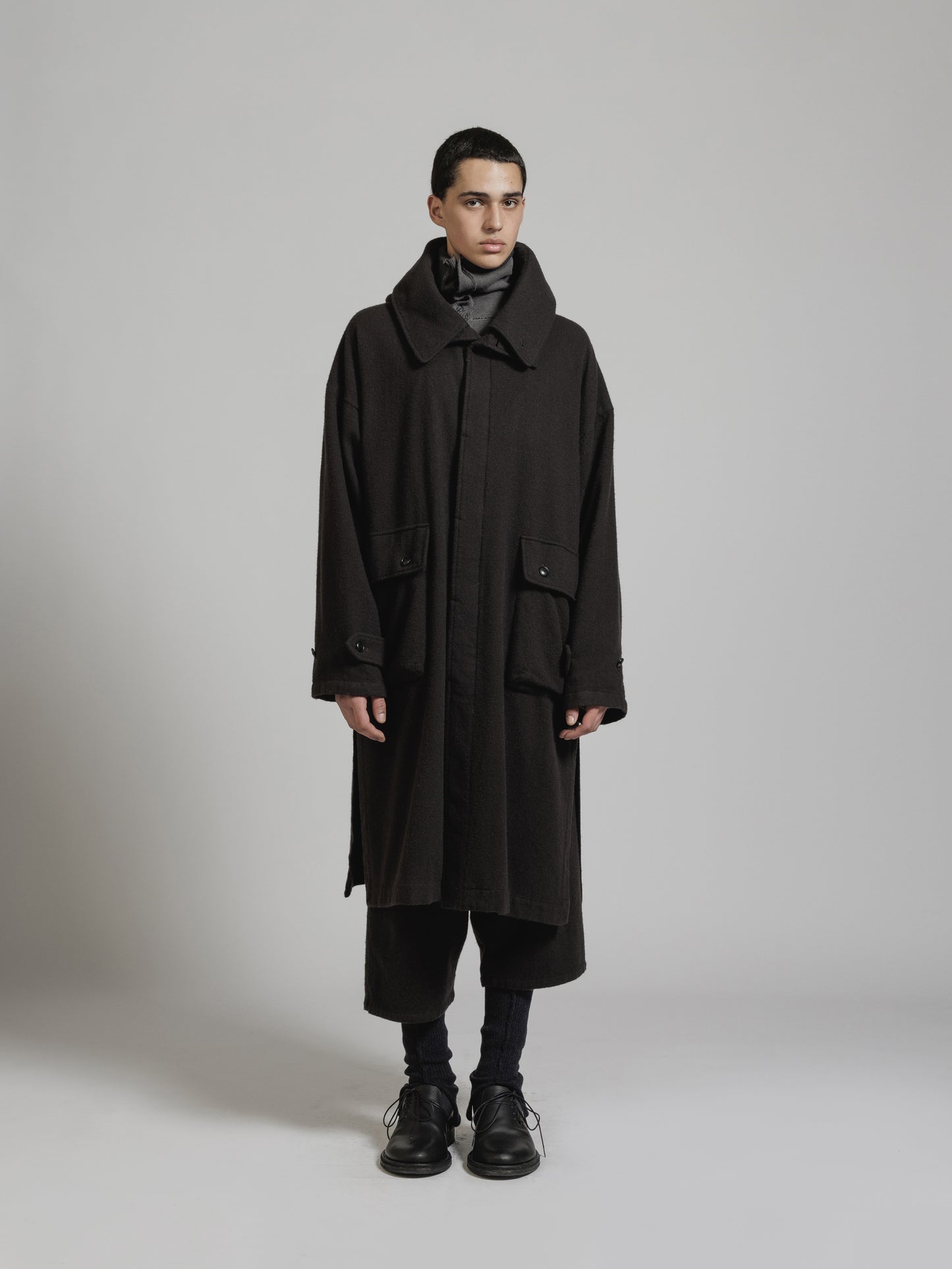 
                  
                    OBJECT DYE WOOL HOODED COAT
                  
                