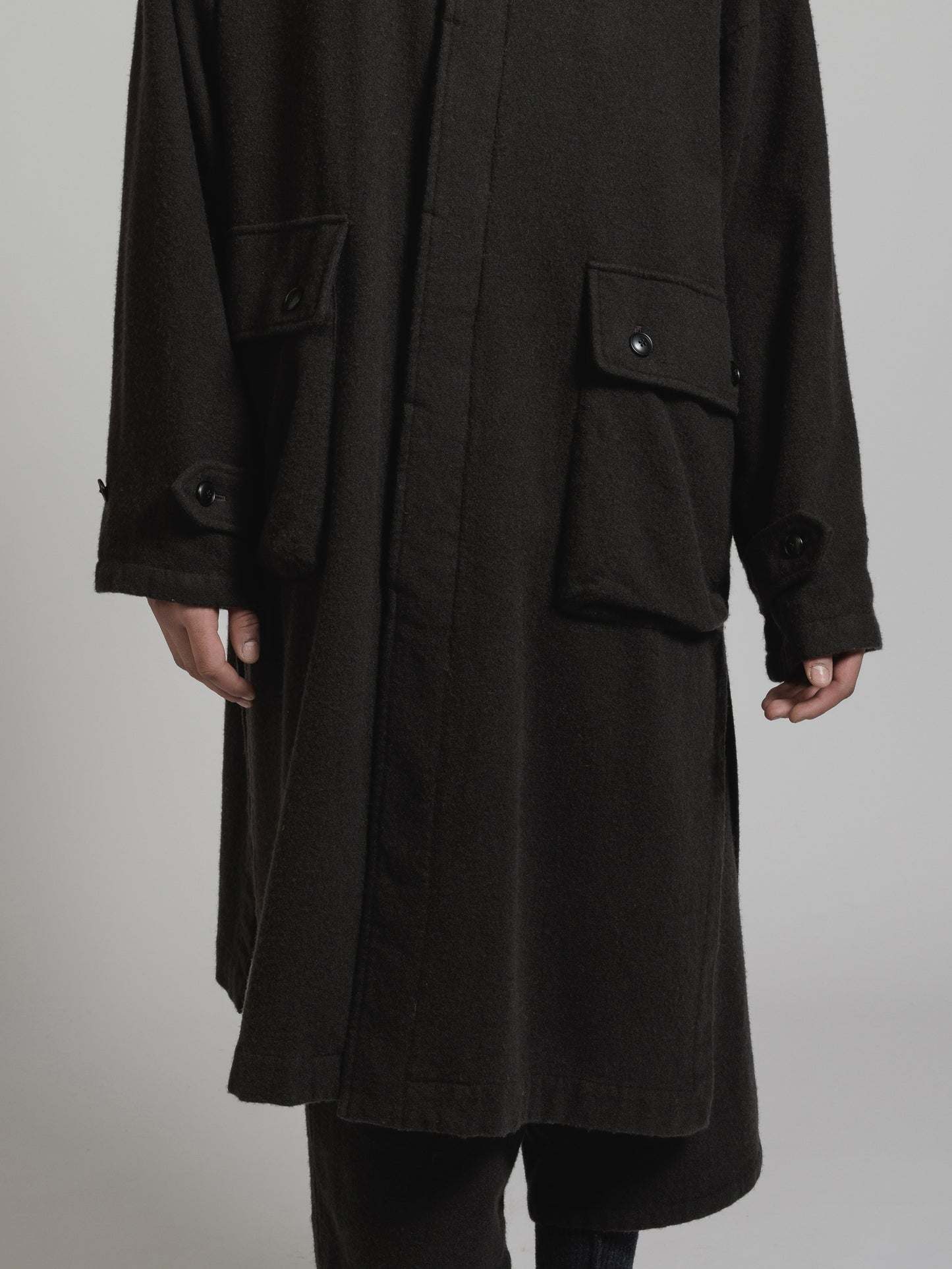 
                  
                    OBJECT DYE WOOL HOODED COAT
                  
                