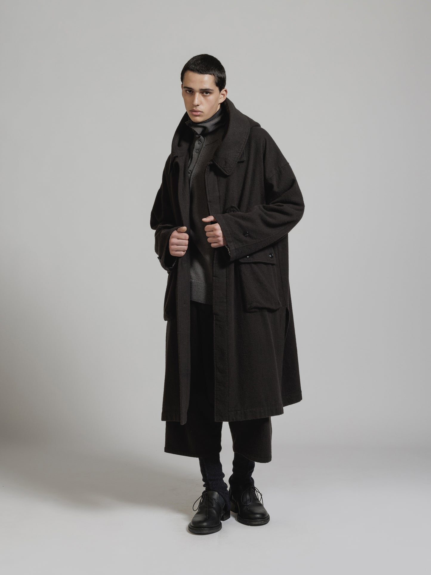 
                  
                    OBJECT DYE WOOL HOODED COAT
                  
                