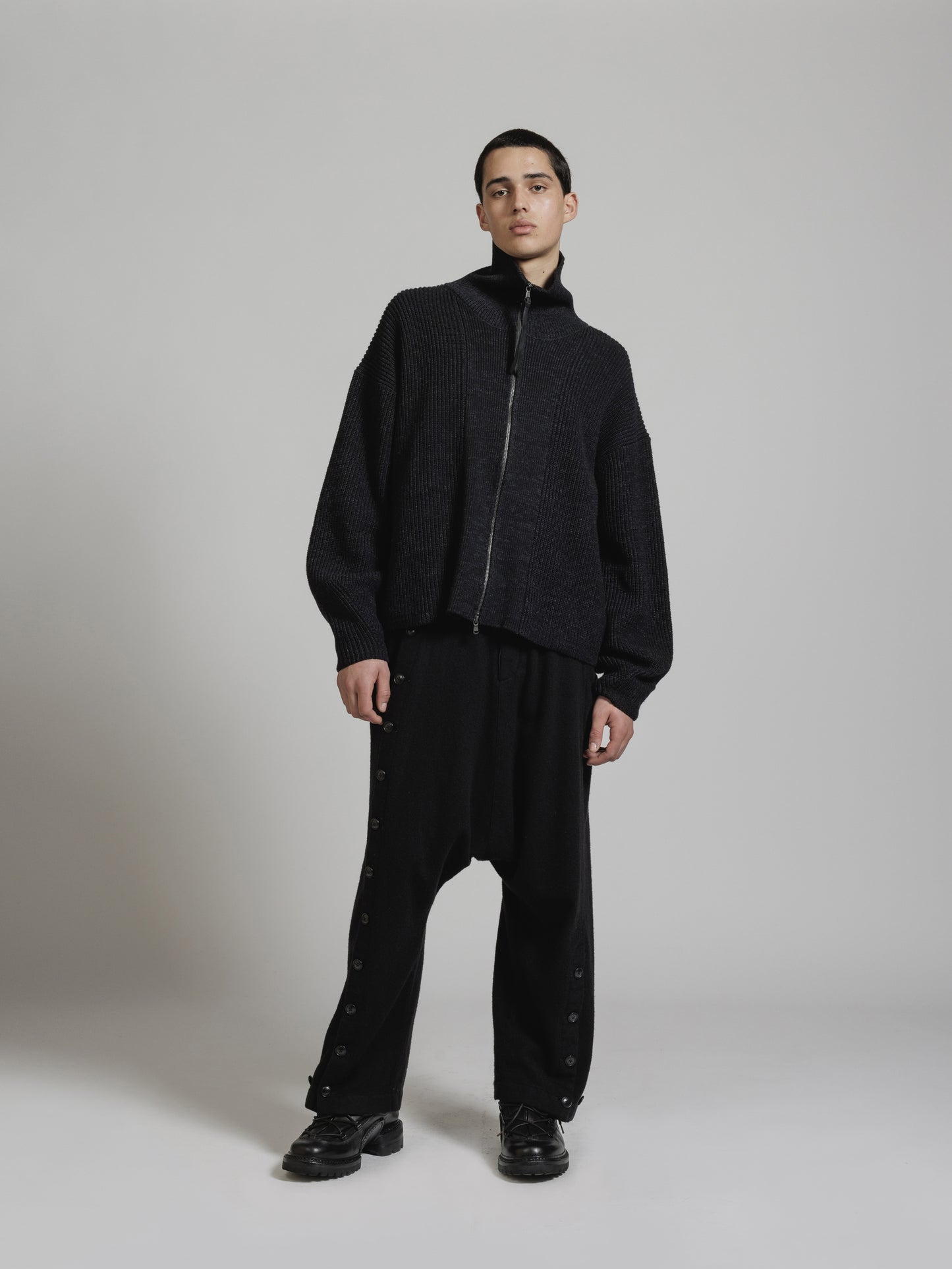 
                  
                    OBJECT DYE WOOL DROP CROTCH PANTS
                  
                