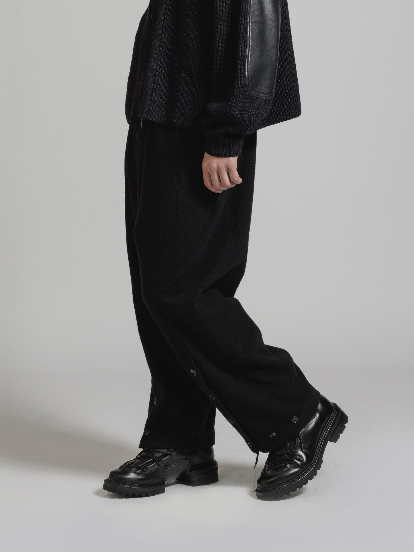 
                  
                    OBJECT DYE WOOL DROP CROTCH PANTS
                  
                