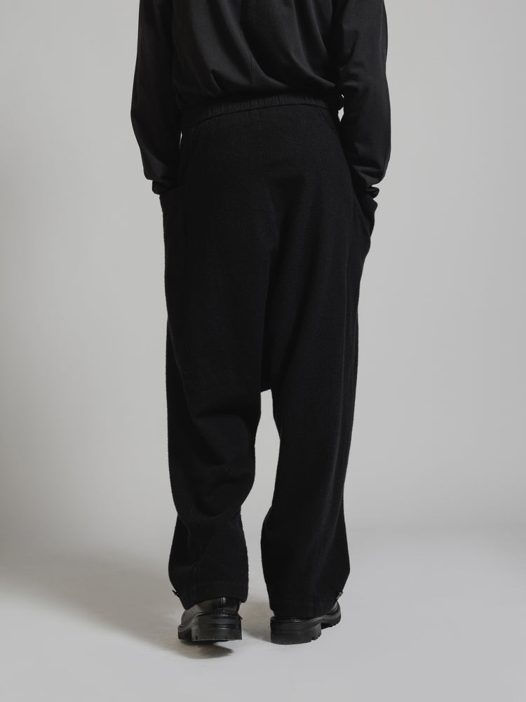 
                  
                    OBJECT DYE WOOL DROP CROTCH PANTS
                  
                