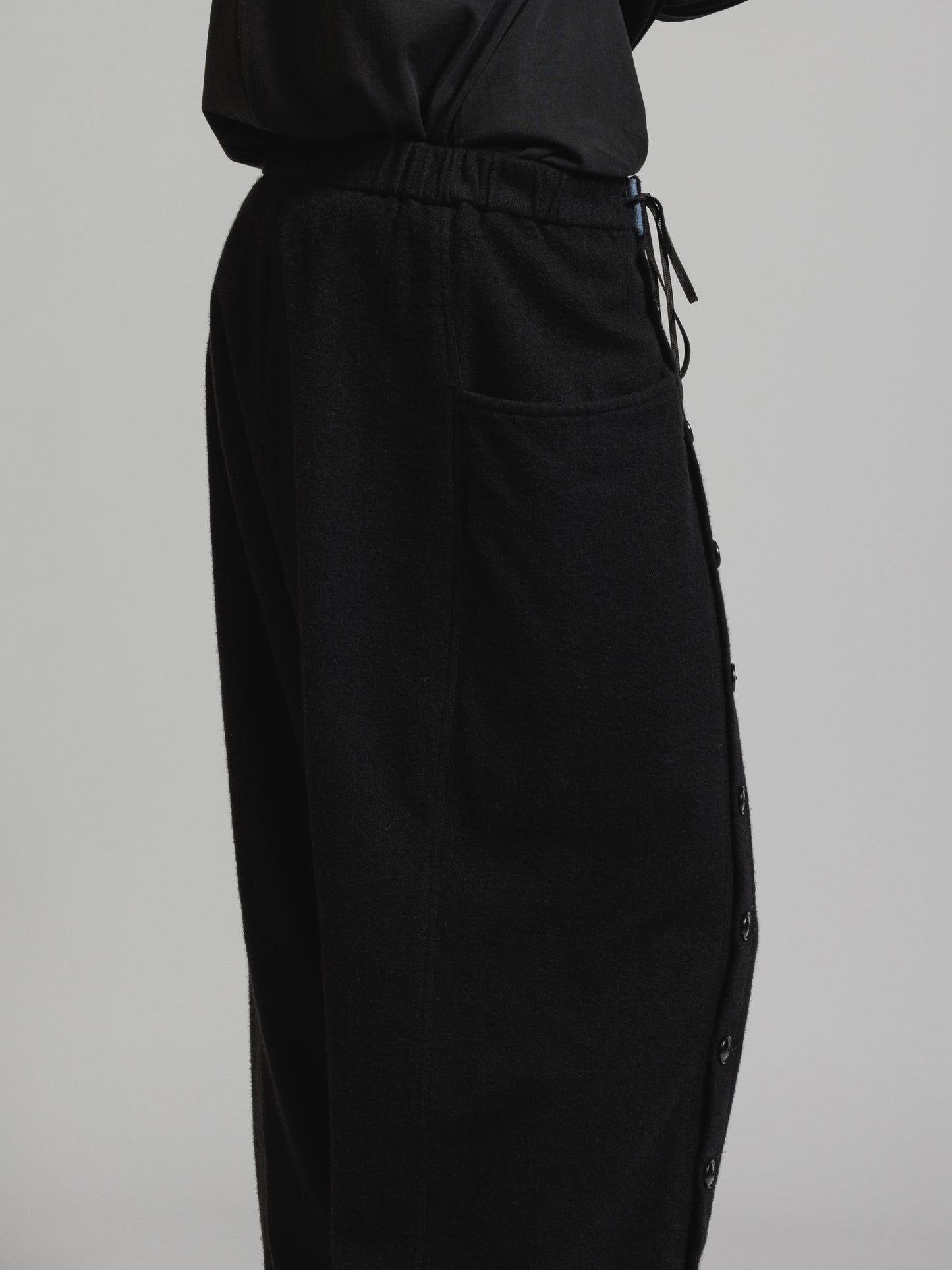 
                  
                    OBJECT DYE WOOL DROP CROTCH PANTS
                  
                