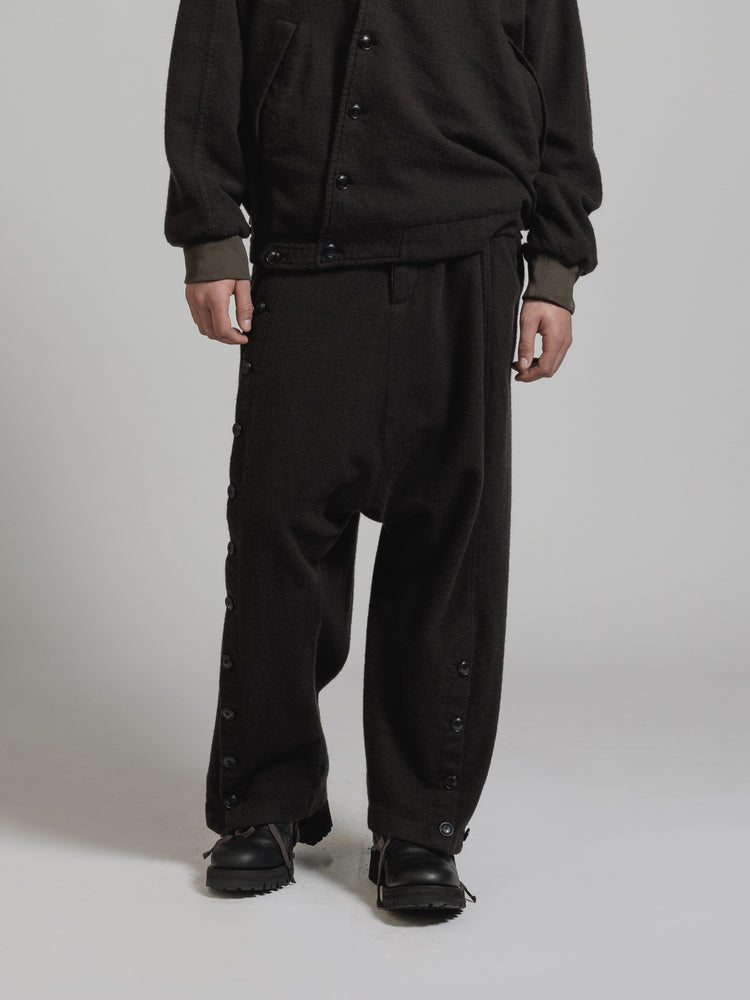 
                  
                    OBJECT DYE WOOL DROP CROTCH PANTS
                  
                