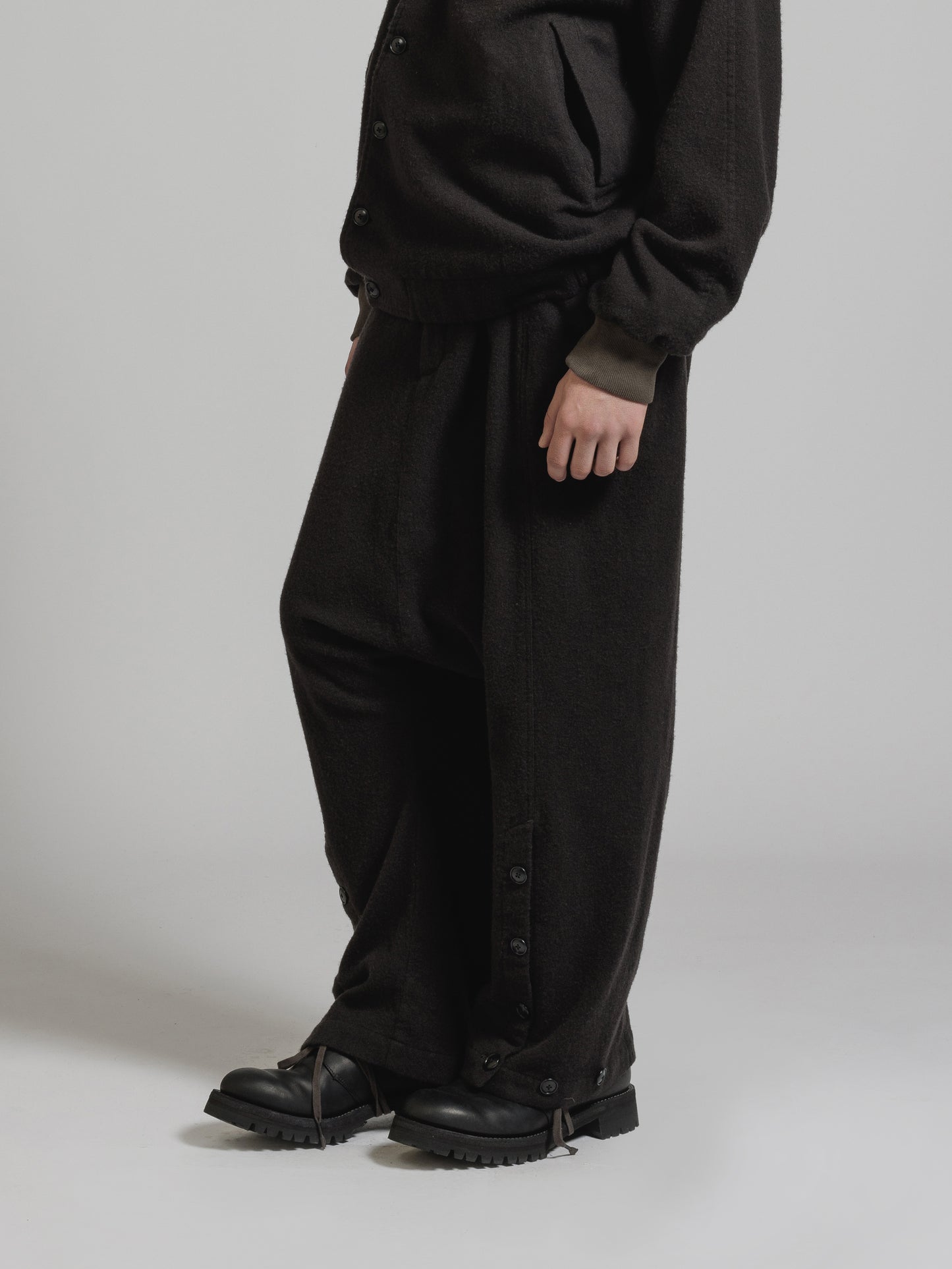 
                  
                    OBJECT DYE WOOL DROP CROTCH PANTS
                  
                