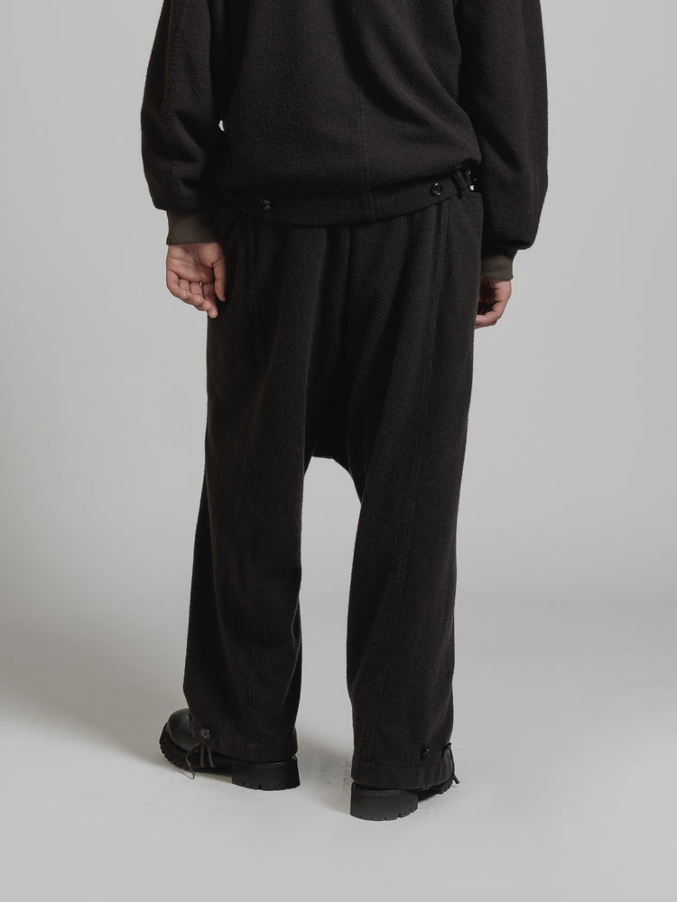 
                  
                    OBJECT DYE WOOL DROP CROTCH PANTS
                  
                