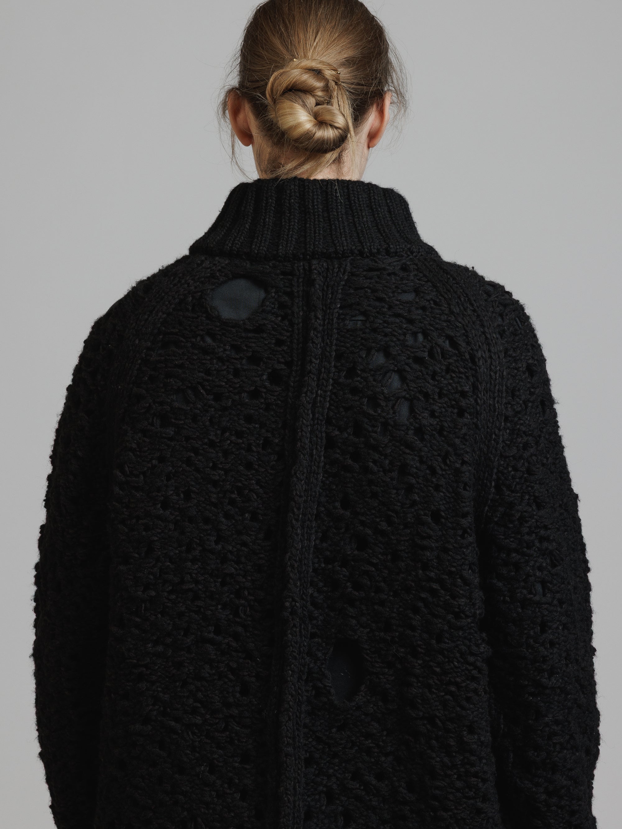 THE VIRIDI-ANNE（ザ ヴィリディアン） TVA 25AW MESH ZIP-UP SWEATER