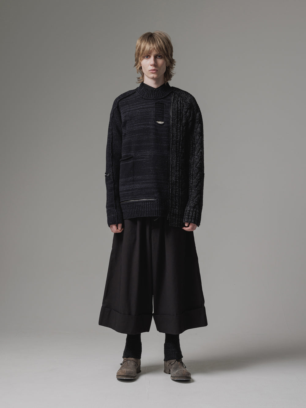 [ISO] combination zip up knit