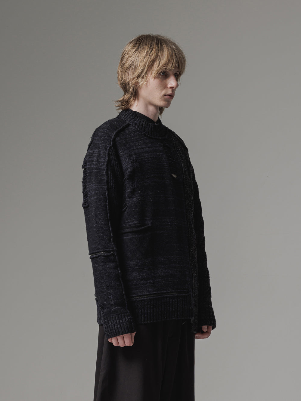 [ISO] combination zip up knit