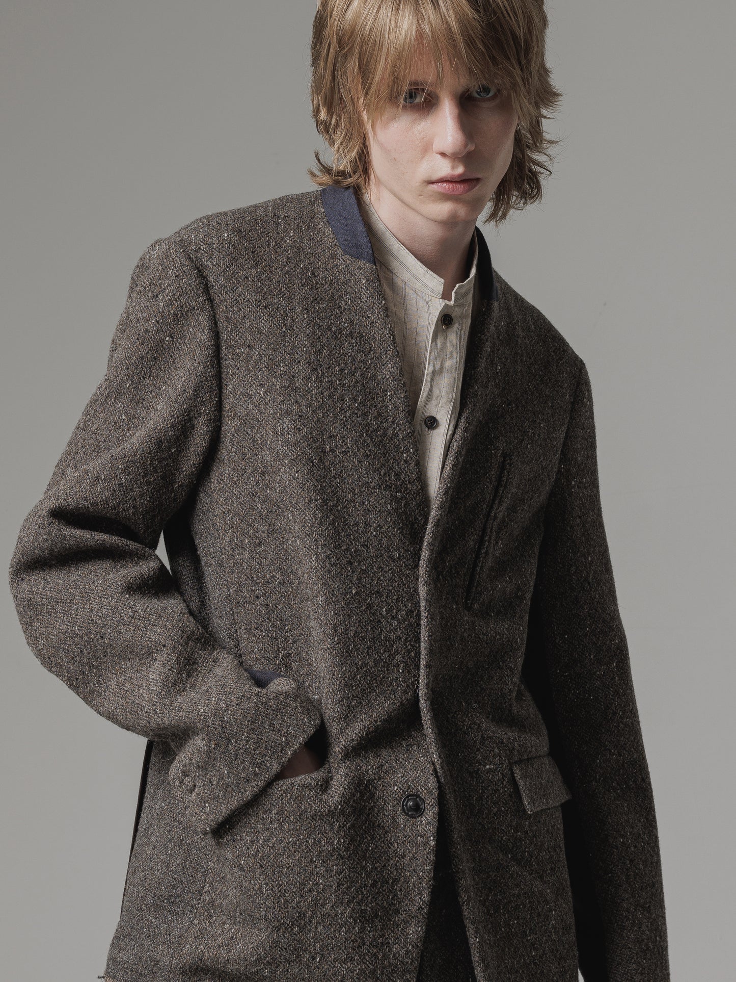 
                  
                    [ISO] shetland wool collarless jacket
                  
                