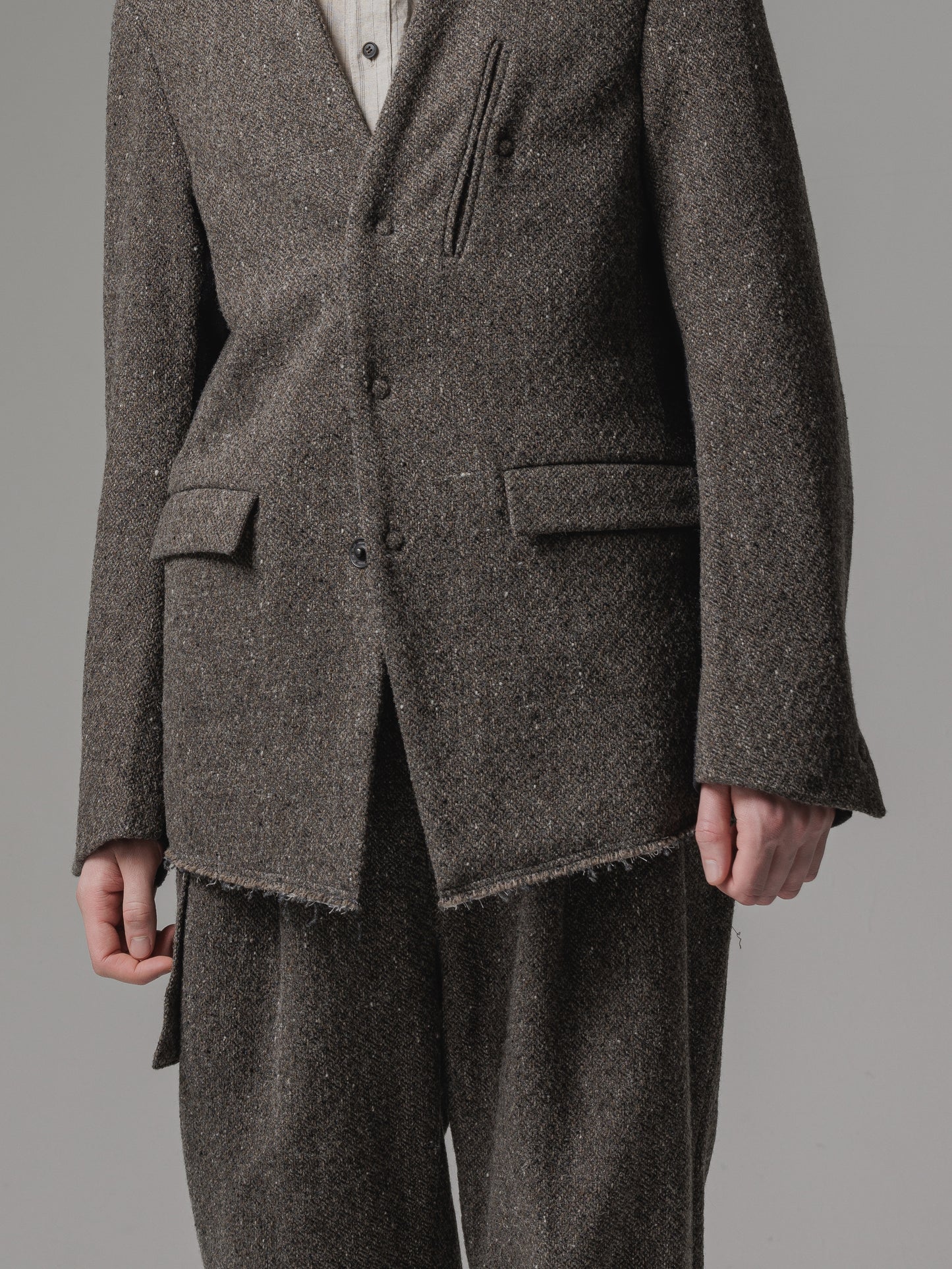 
                  
                    [ISO] shetland wool collarless jacket
                  
                
