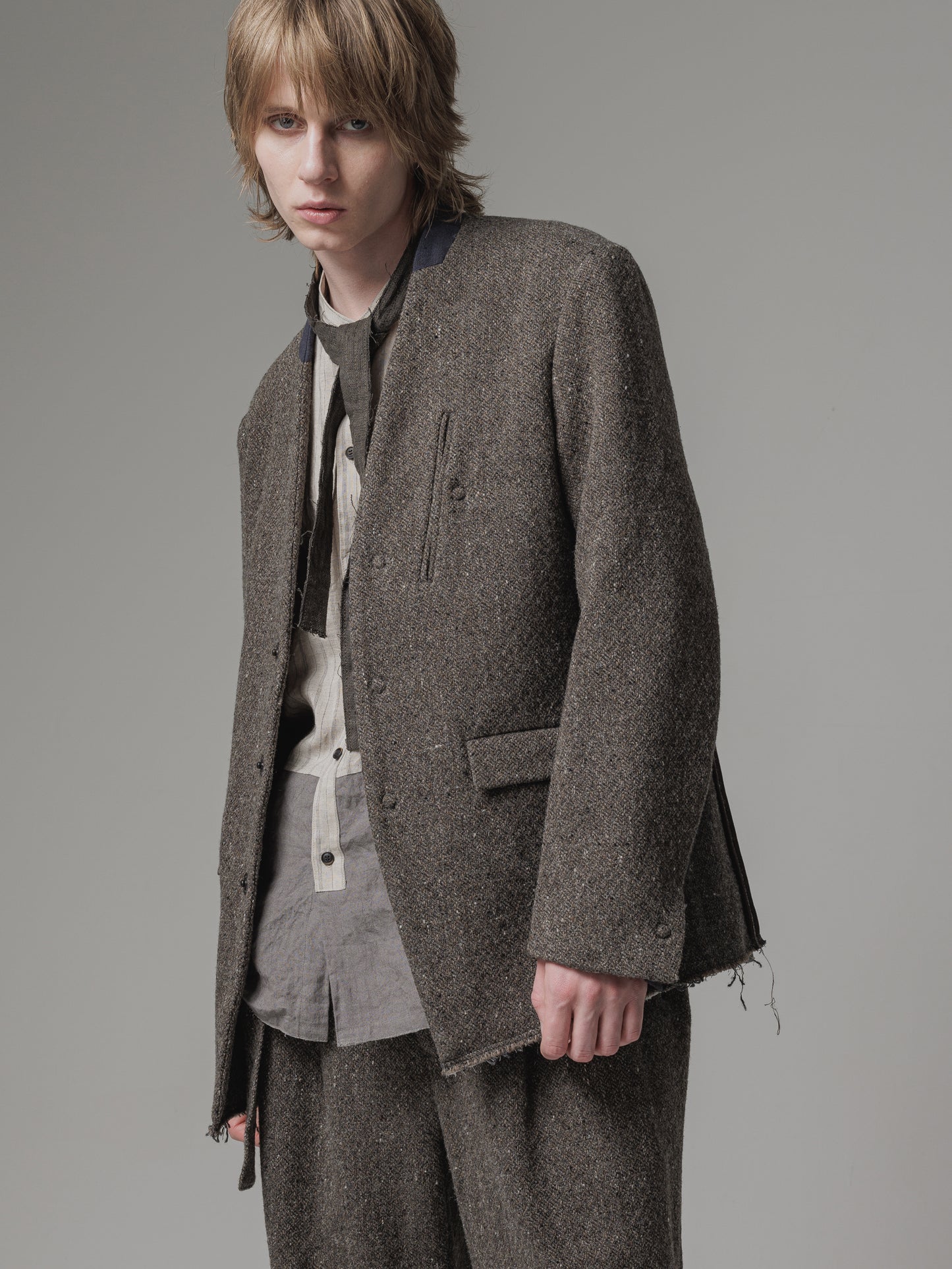 
                  
                    [ISO] shetland wool collarless jacket
                  
                