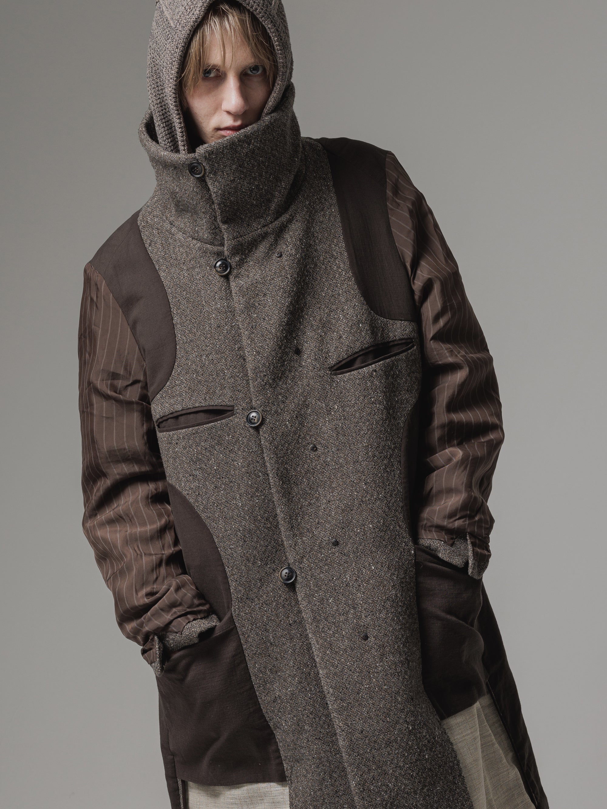 ISO]（イソウ） shetland wool high neck coat（シェットランドウール