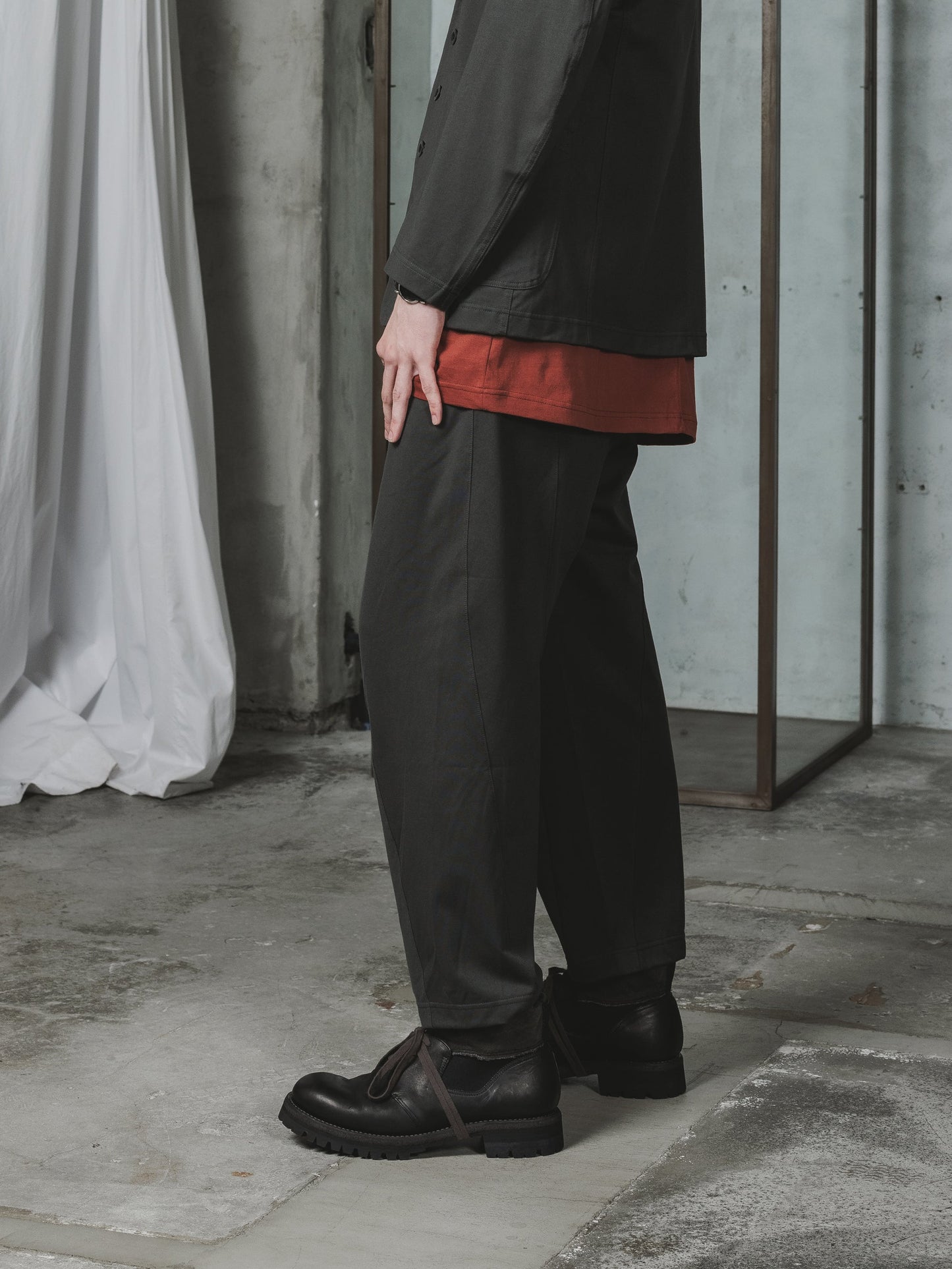 
                  
                    EXCLUSIVE COTTON JERSEY WIDE TROUSERS
                  
                