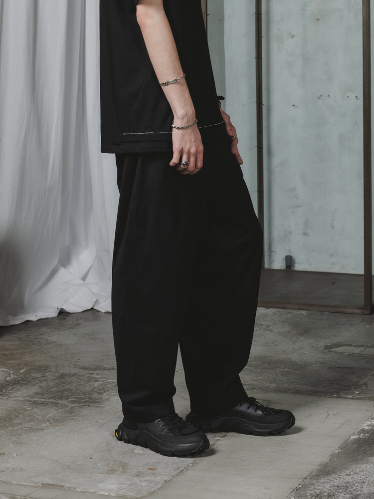 
                  
                    EXCLUSIVE COTTON JERSEY WIDE TROUSERS
                  
                