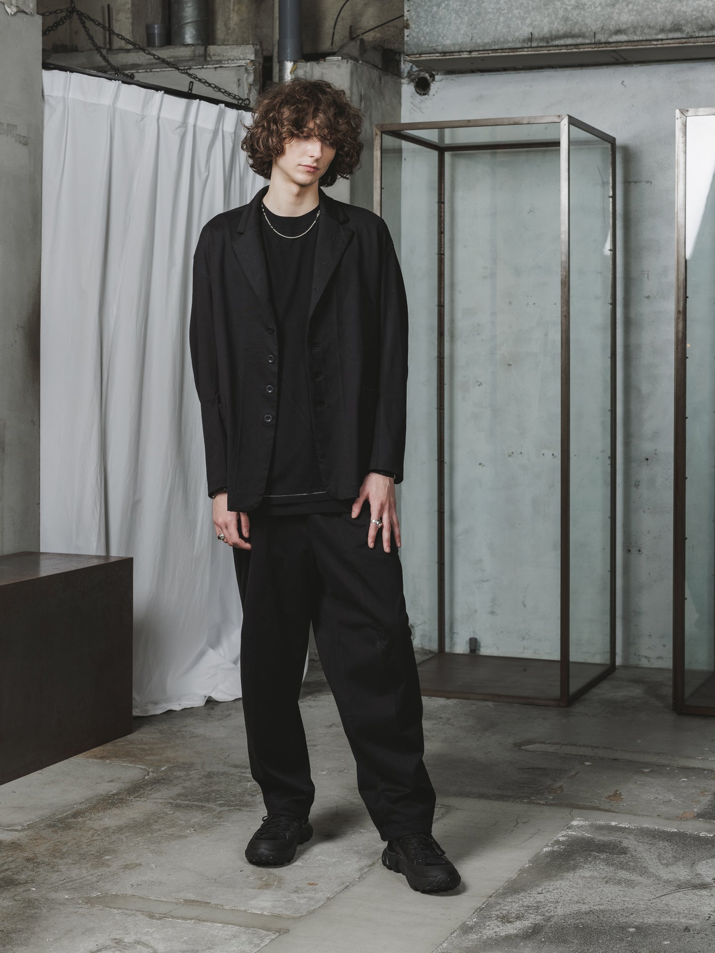 
                  
                    EXCLUSIVE COTTON JERSEY WIDE TROUSERS
                  
                