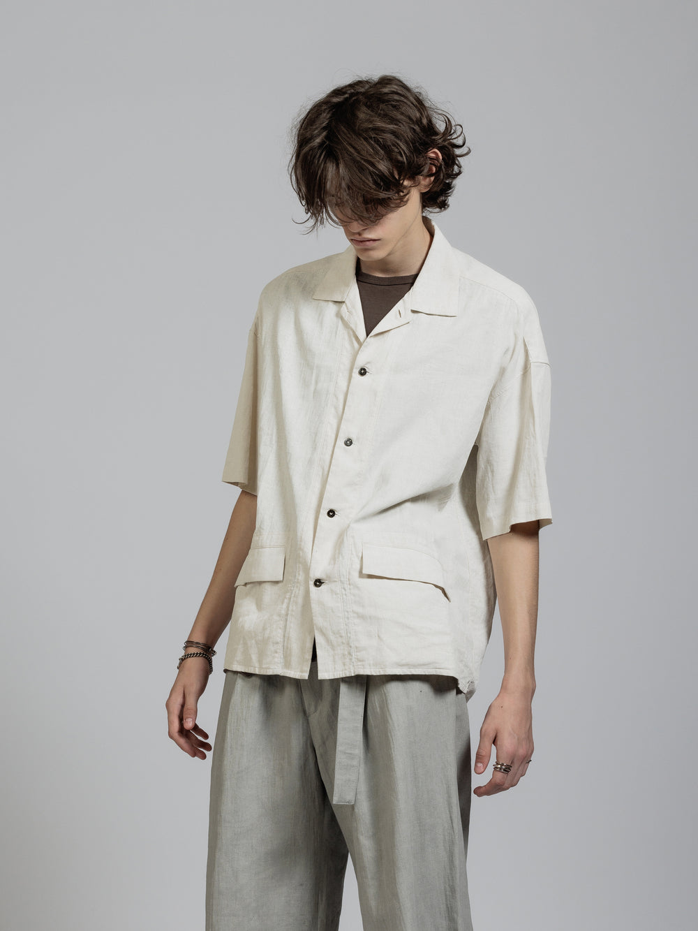 Pigment printed short sleeve shirt