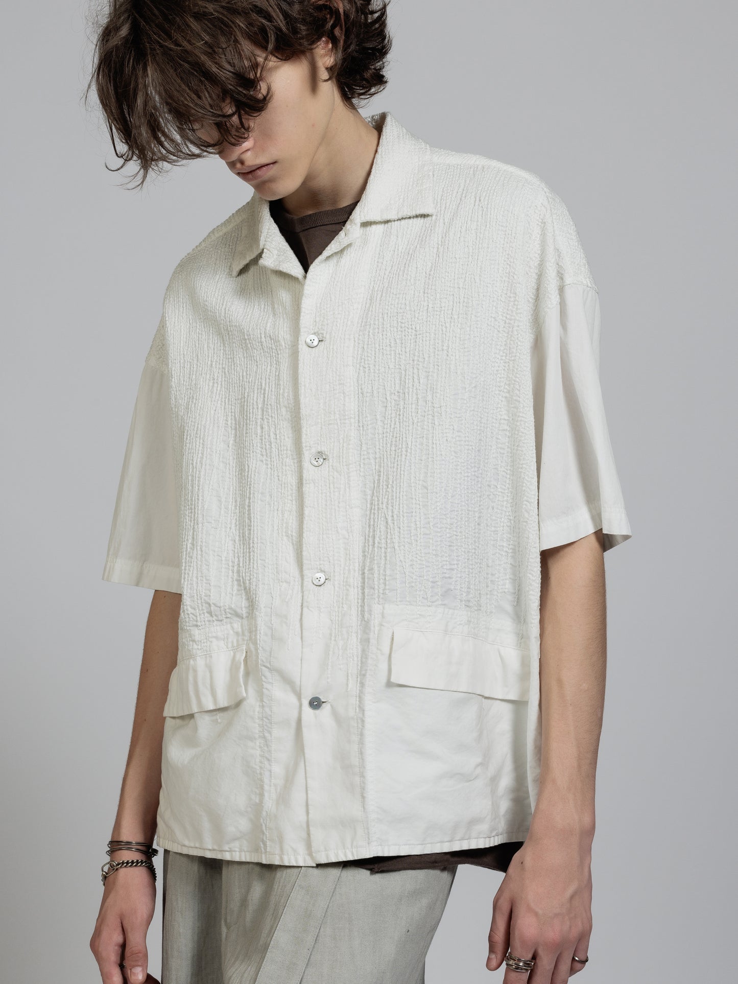 
                  
                    Embroidered cloth short sleeve shirt
                  
                