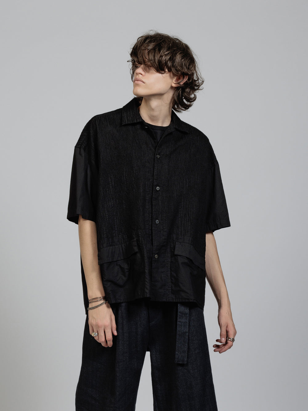 Embroidered cloth short sleeve shirt