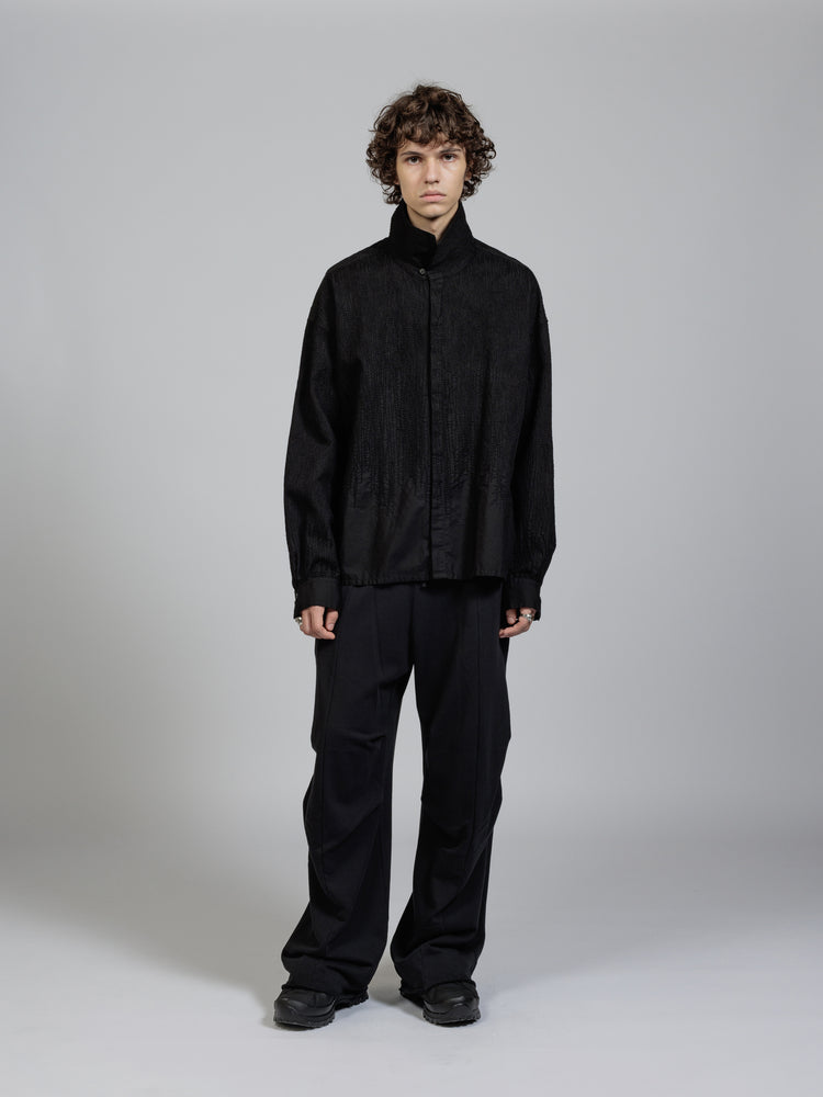 
                  
                    Embroidered cloth high-necked shirt
                  
                